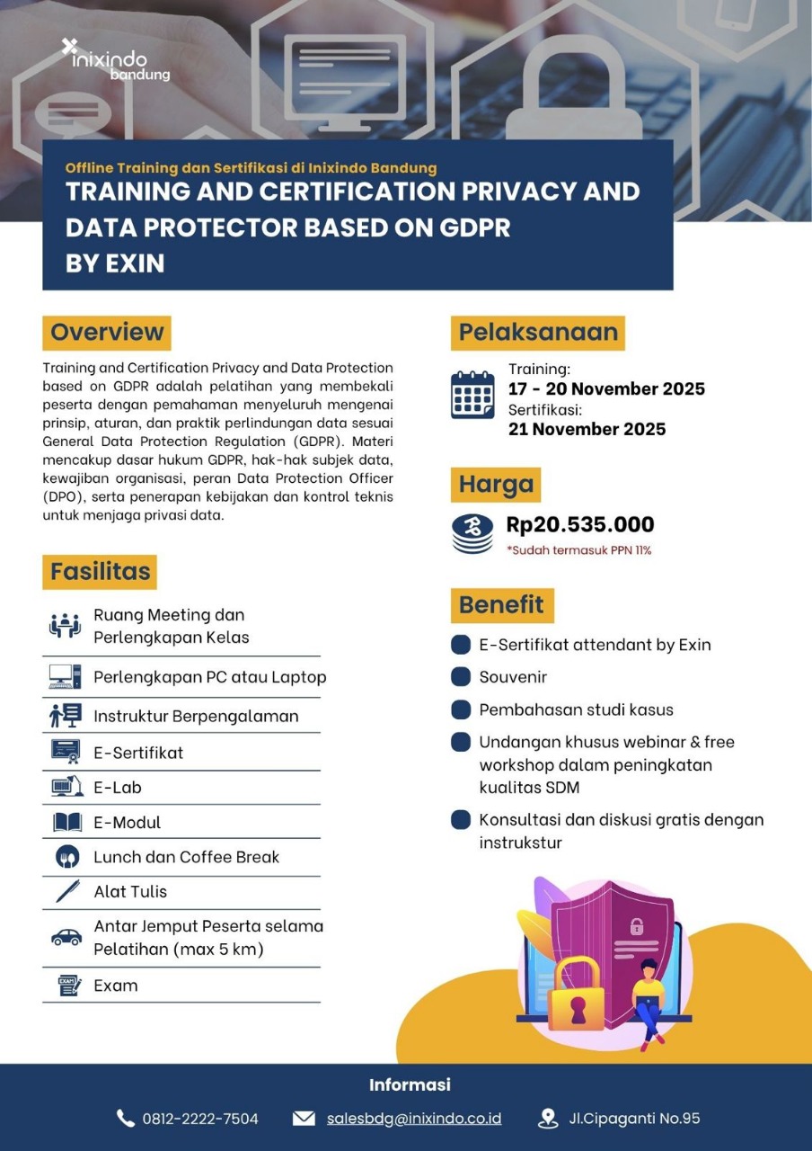 Training and Certification Privacy and Data Protector Based on GDPR By Exin